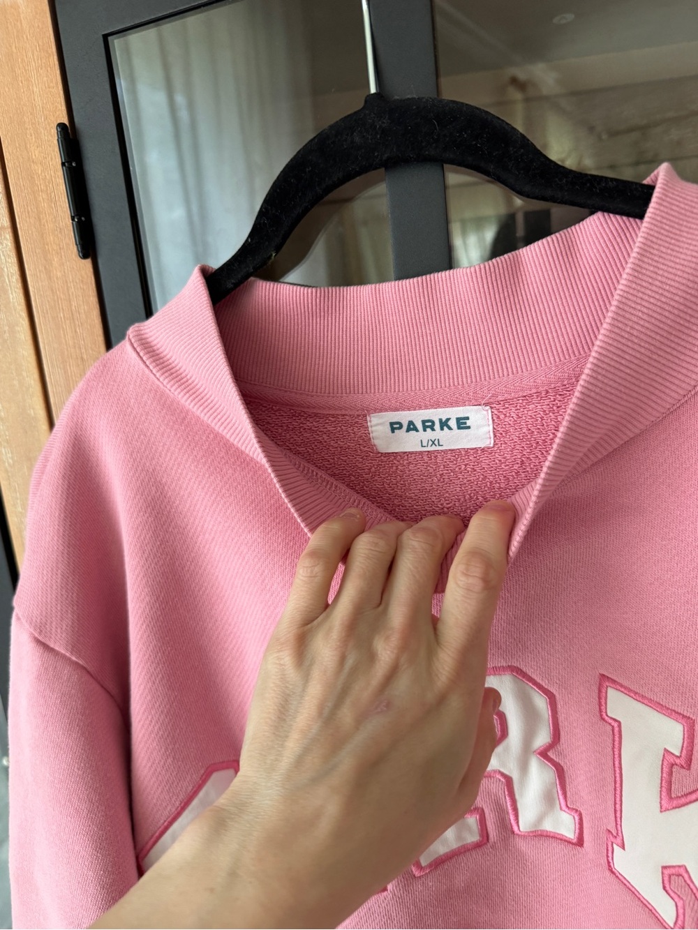 PARKE mock neck conch summerland collection varsity letters pullover heritage - Picture 2 of 8